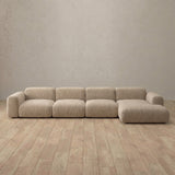 Linen Blend::Biscuit Velvet Sofa 4 Seater Latte Linen Blend [grid:3:LB]