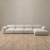 Boucle::Biscuit Velvet Sofa 4 Seater OffWhite Boucle