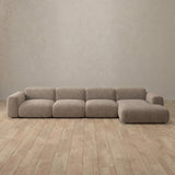 Boucle::Biscuit Velvet Sofa 4 Seater Taupe Boucle [grid:3:BCL]