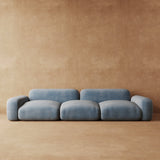 Biscuit Velvet Sofa