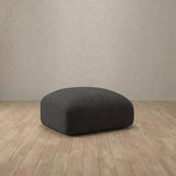 Linen Blend::Biscuit Velvet Sofa Ottoman Charcoal Linen Blend [grid:7:LB]