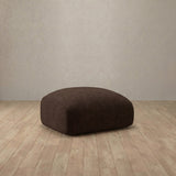 Linen Blend::Biscuit Velvet Sofa Ottoman Espresso Linen Blend [grid:8:LB]