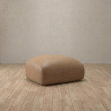 Top Grain Leather::Biscuit Velvet Sofa Ottoman Latte Top Grain Leather [grid:3:TGL]