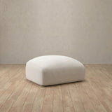 Top Grain Leather::Biscuit Velvet Sofa Ottoman OffWhite Top Grain Leather [grid:1:TGL]