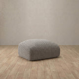 Boucle::Biscuit Velvet Sofa Ottoman Pewter Boucle