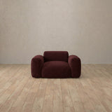 Boucle::Biscuit Velvet Sofa Single  Burgundy Boucle v2 [grid:6:BCL]