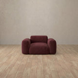 Linen Blend::Biscuit Velvet Sofa Single  Burgundy Linen Blend [grid:2:LB] [grid:6:LB]