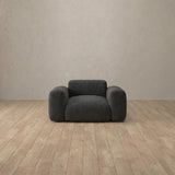 Linen Blend::Biscuit Velvet Sofa Single  Charcoal Linen Blend [grid:7:LB]