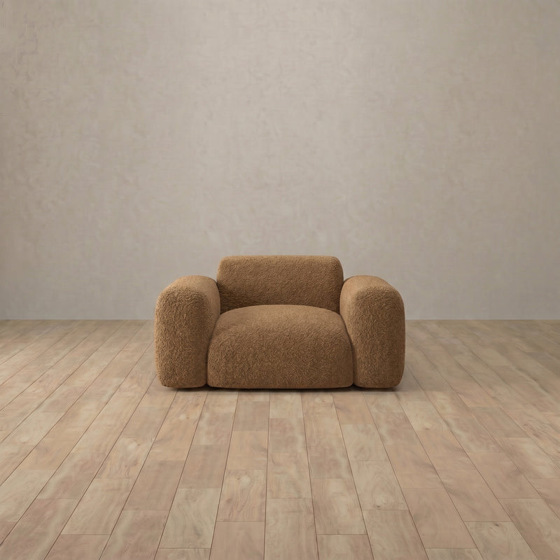 Boucle::Biscuit Velvet Sofa Single  Toffee Boucle 4:BCL
