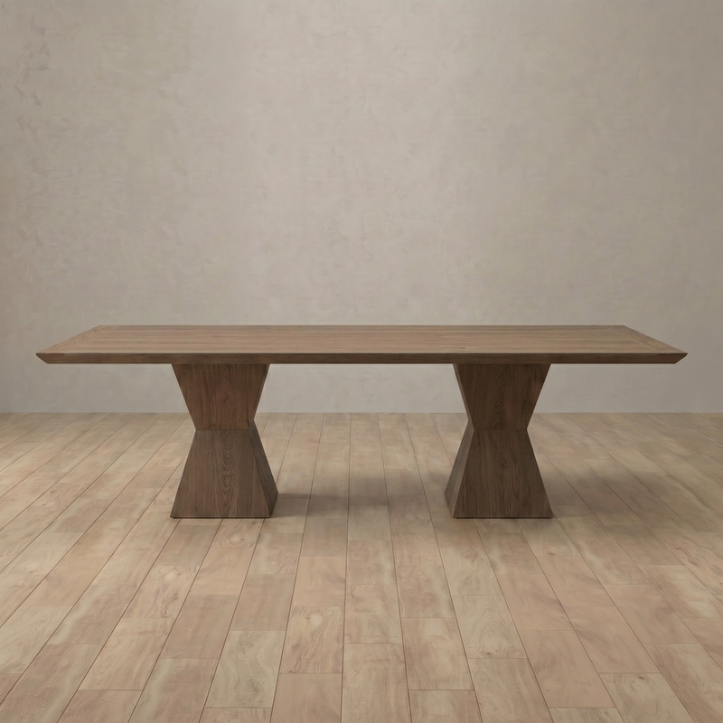 Brie Wooden Dining Table — Walnut