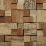 Cubbyhole Wood Mosaic Wall Panel