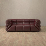 Top Grain Leather::Comfy Italian Sofa 2 Seater Burgundy Top Grain Leather v3 [grid:6:TGL]