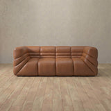 Top Grain Leather::Comfy Italian Sofa 2 Seater Cognac Top Grain Leather [grid:4:TGL]