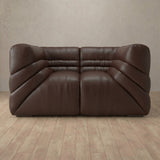 Top Grain Leather::Comfy Italian Sofa Single  Espresso Top Grain Leather [grid:8:TGL]