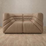 Top Grain Leather::Comfy Italian Sofa Single  Latte Top Grain Leather [grid:3:TGL]