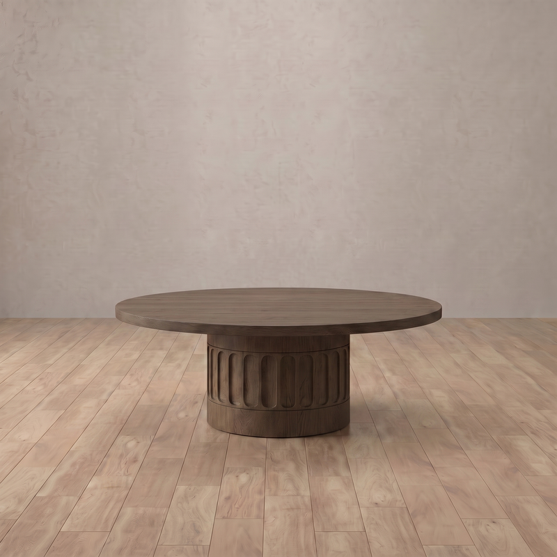 Como Round Coffee Table — Dark Walnut