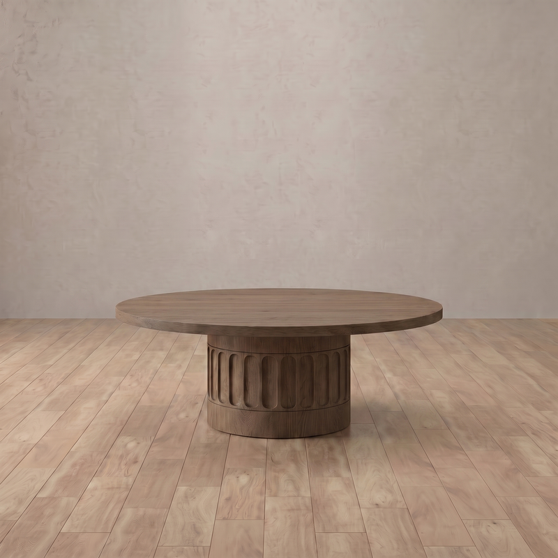 Como Round Coffee Table — Walnut