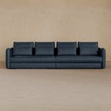 4 Seater-Full Grain Leather-Navy