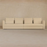 4 Seater-Top Grain Leather-Linen