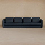 4 Seater-Top Grain Leather-Navy