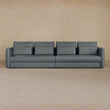 4 Seater-Top Grain Leather-Pewter