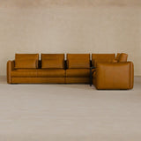 Left Chaise-Full Grain Leather-Camel