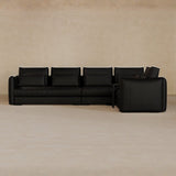 Left Chaise-Full Grain Leather-Charcoal