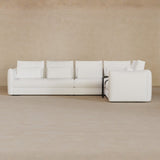 Left Chaise-Full Grain Leather-Ivory