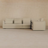 Left Chaise-Top Grain Leather-Alabaster
