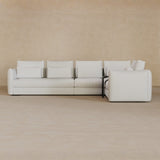 Left Chaise-Top Grain Leather-Ivory