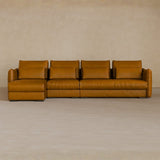 Right Chaise-Full Grain Leather-Camel