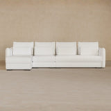 Right Chaise-Full Grain Leather-Ivory