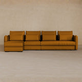 Right Chaise-Top Grain Leather-Camel