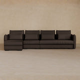 Right Chaise-Top Grain Leather-Mink