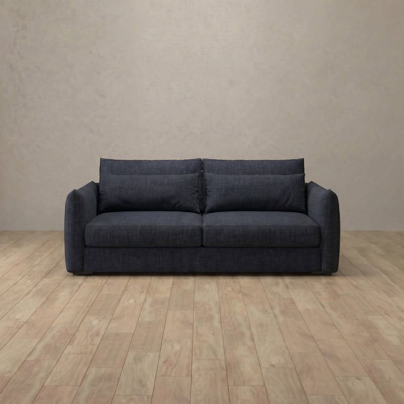 Contemporary Italian Sofa Loveseat (71") — Ink Blue