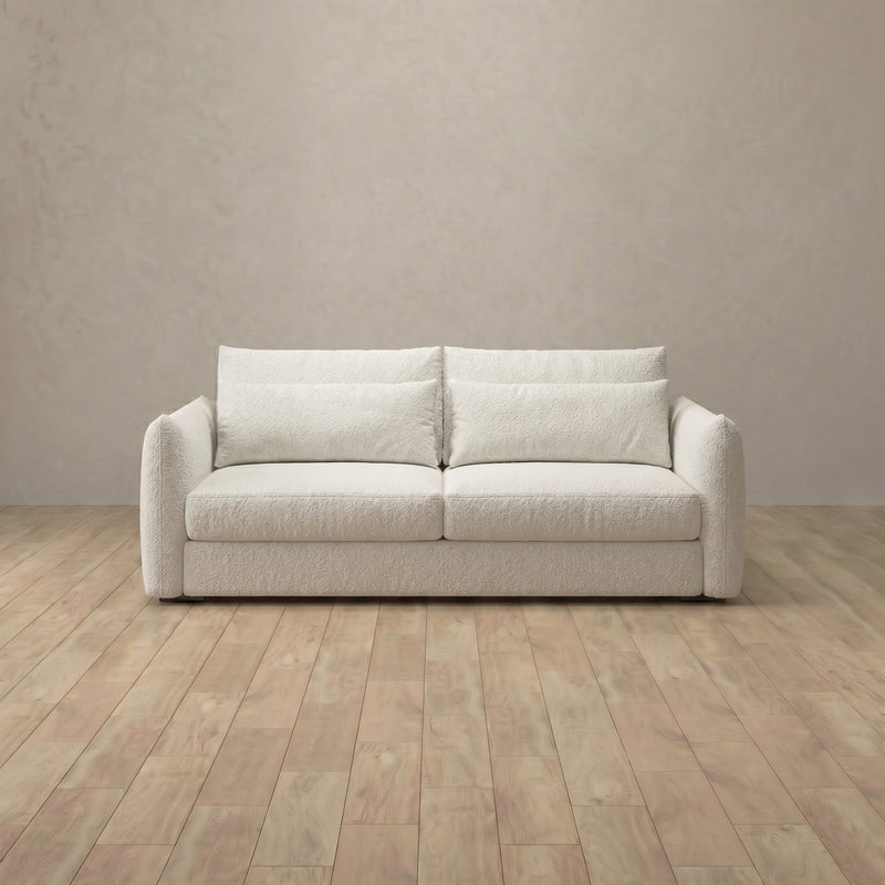 Boucle::Contemporary Italian Sofa 2 Seater OffWhite Boucle 1:BCL
