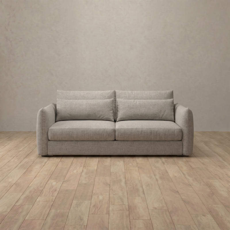 Contemporary Italian Sofa Loveseat (71") — Pewter