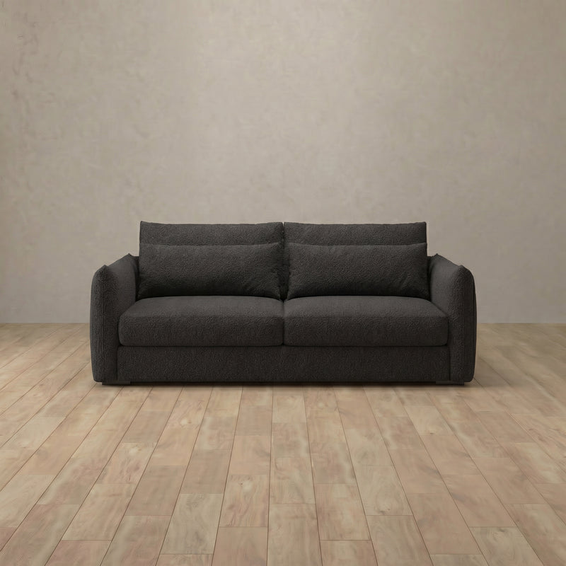 Boucle::Contemporary Italian Sofa 2 Seater Smoke 2 Boucle v2 7:BCL