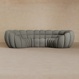 3 Seater Sectional-Linen Blend-Greige