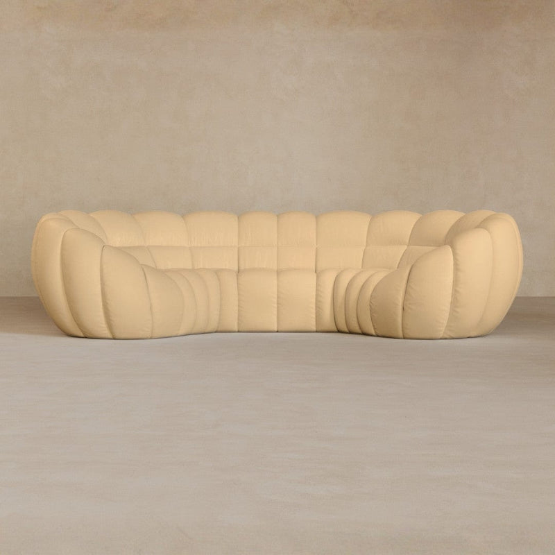 3 Seater-Full Grain Leather-Fawn