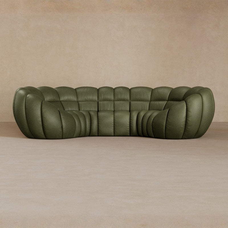 3 Seater-Full Grain Leather-Olive