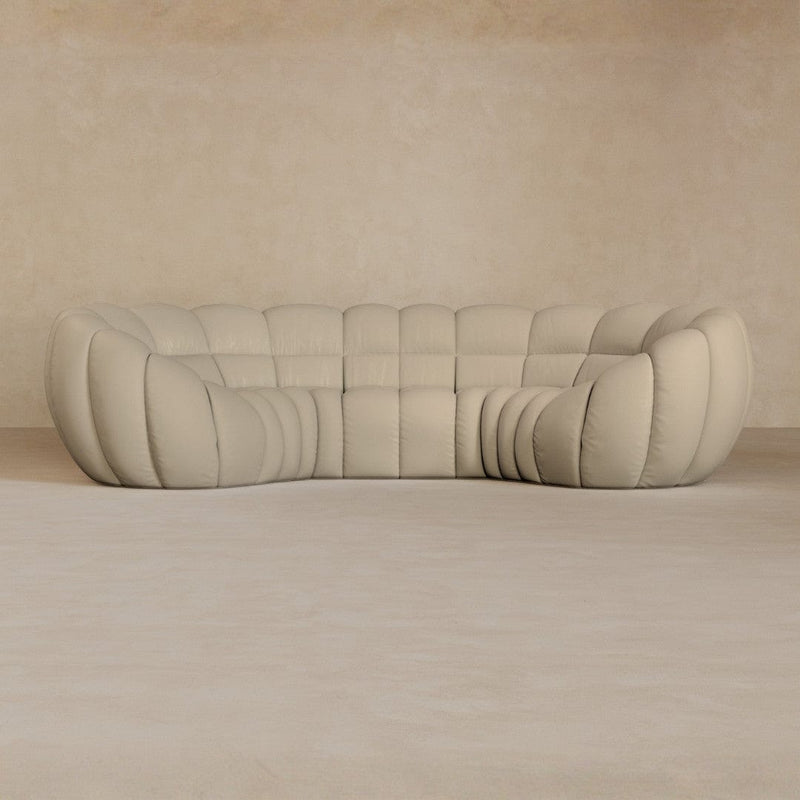 3 Seater-Top Grain Leather-Alabaster