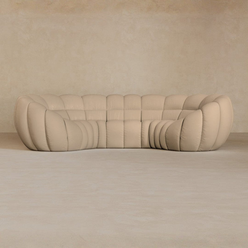 3 Seater-Top Grain Leather-Chalk