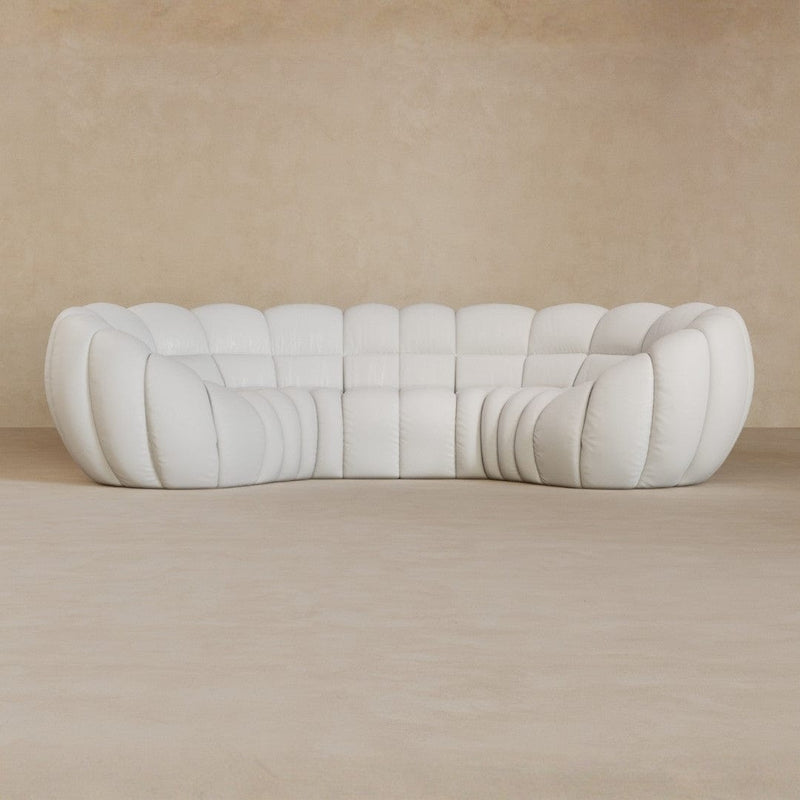 3 Seater-Top Grain Leather-Ivory