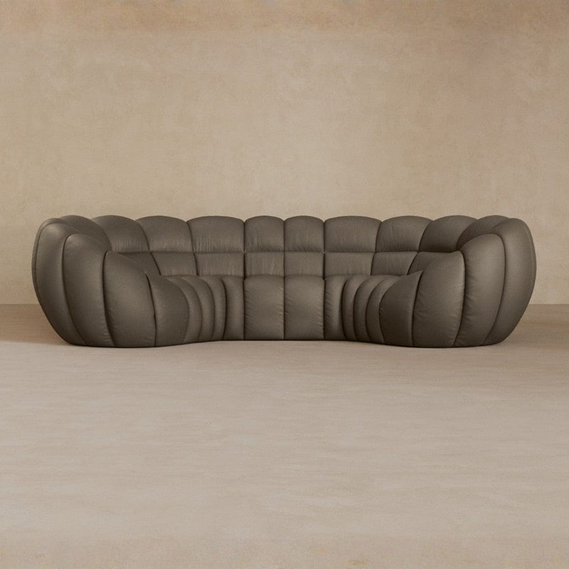 3 Seater-Top Grain Leather-Stone