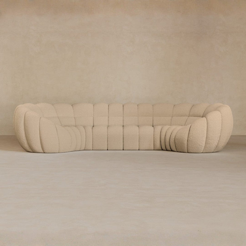 4 Seater-Boucle-Chalk