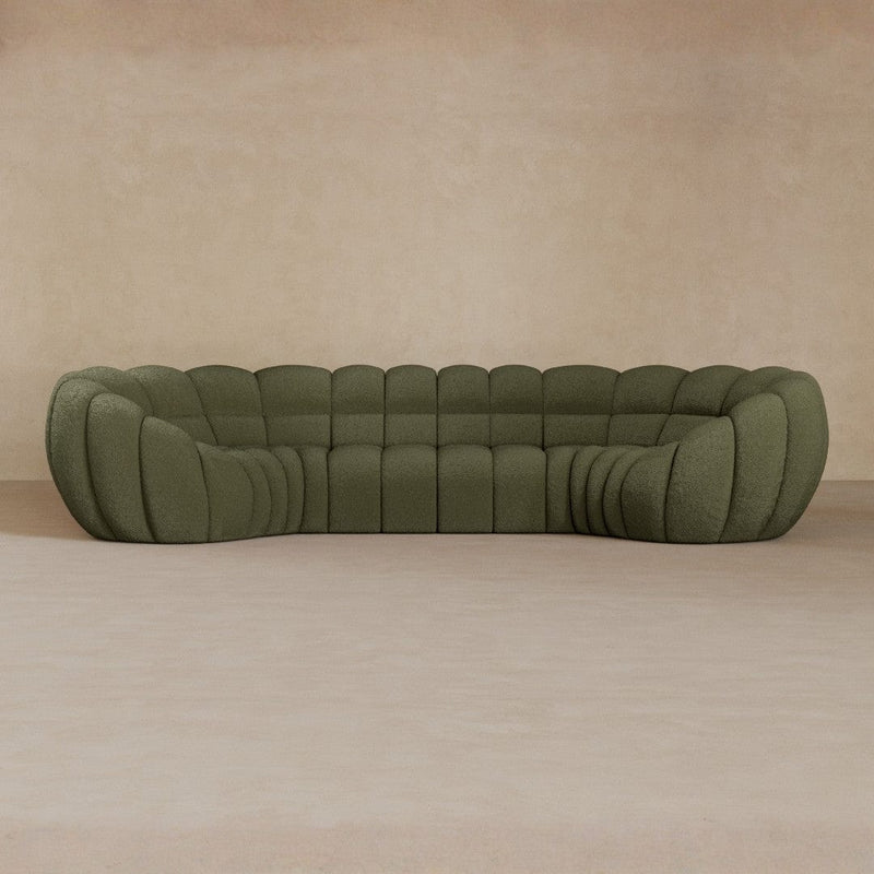 4 Seater-Boucle-Olive