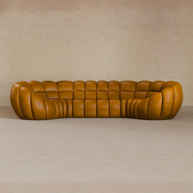 4 Seater-Full Grain Leather-Camel