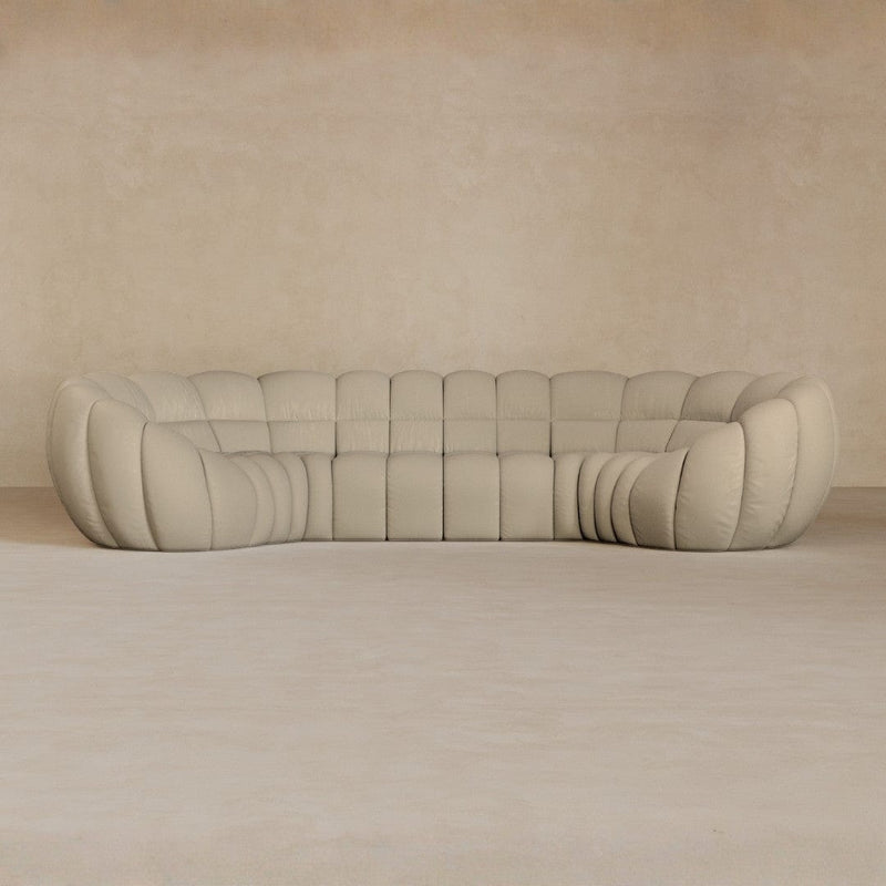 4 Seater-Top Grain Leather-Alabaster