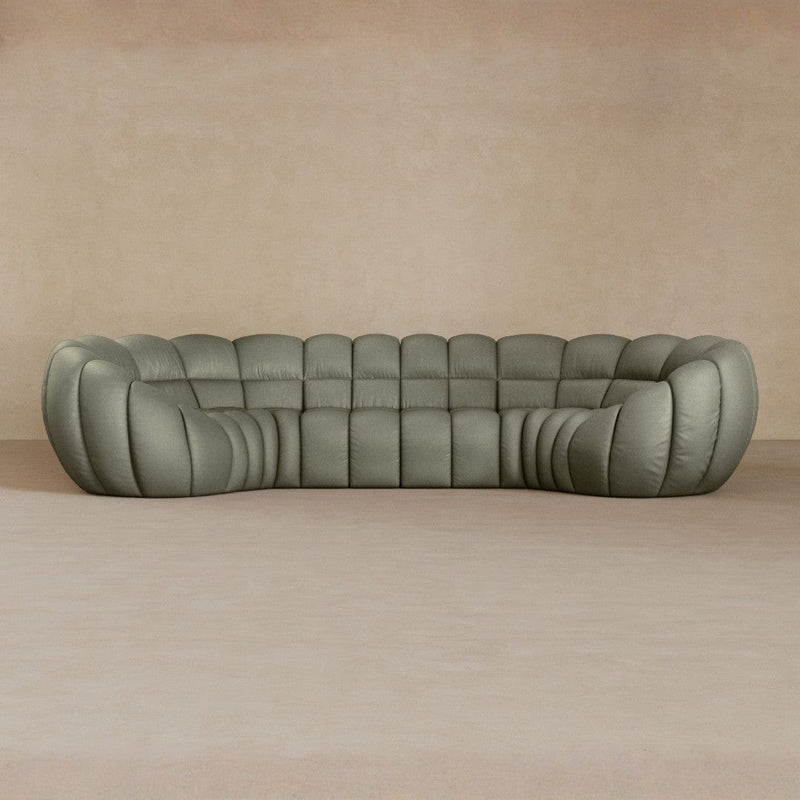 4 Seater-Top Grain Leather-Greige